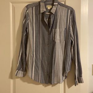 Denim look alike button down